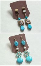 ターコイズのロングピアス