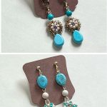ターコイズのロングピアス