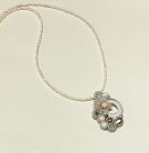 グリーンアベンチュリンとシエルのリングを合わせペンダント